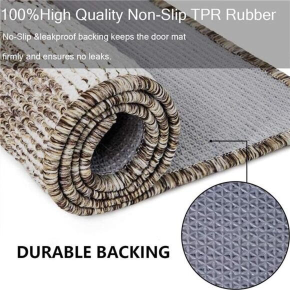 No-Slip Indoor Doormat with Durable Rubber Carpets, Machine Washable - 20" X 32" - Picture 5 of 6